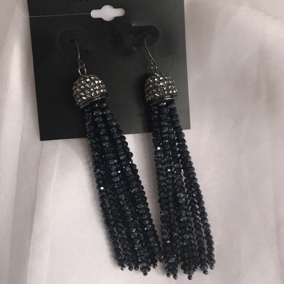 Crystal Tassel Earrings - Picture 3 of 4